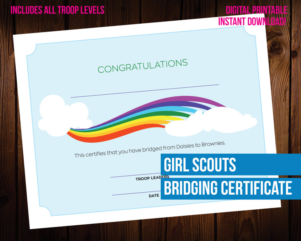Girl Scout Printable - Bridging